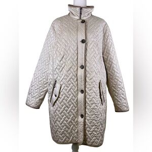 BARBARA LEBEK CREAM QUILTED PUFFER COAT